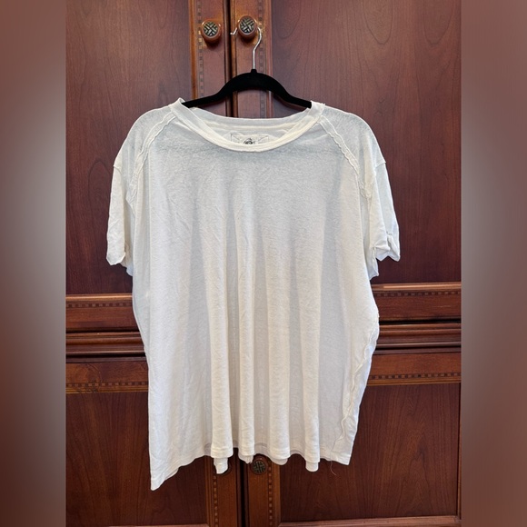 Free People Care FP linen cotton boyfriend tee - Picture 2 of 4